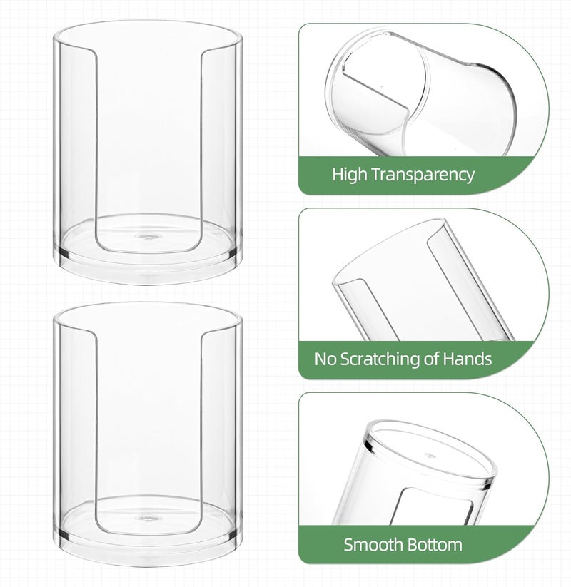 Emlim 2 Pack Mouthwash Cups Holder,Bathroom Cup Dispenser,Small Disposable Paper Cup Tray for Bathroom Sink Counter - Image 3